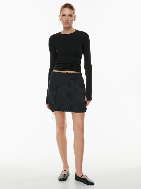 Aritzia Dresses & Skirts - Aritzia Black Cargo Drawcord Mini Skirt